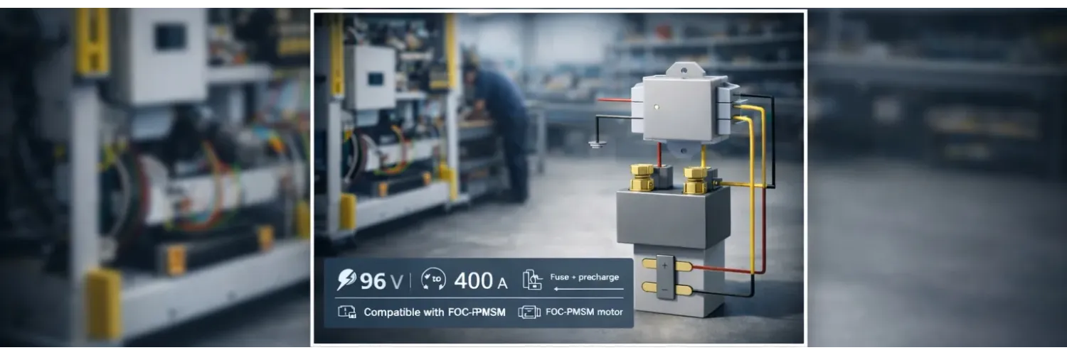96V traction wiring: power/signal separation, encoder/CAN shielding, EMC and vibration robustness