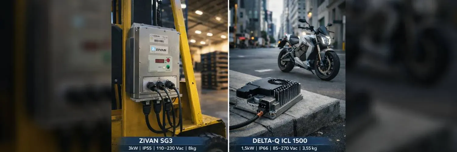 96V onboard charger (lead/lithium): selection criteria, CAN/BMS integration, system-level IP65 and Type 2 interface