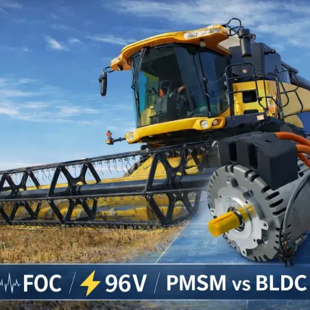 PMSM vs BLDC en 96V : commande FOC, BLAC sinusoïdal, capteurs SIN/COS (moto/kart)