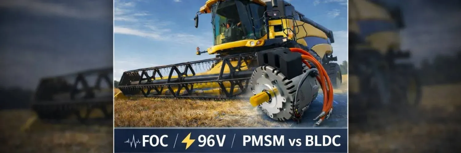 Comparatif PMSM/BLDC/IPM 96V : critères traction, précharge bus DC, câblage CEM et intégration variateur