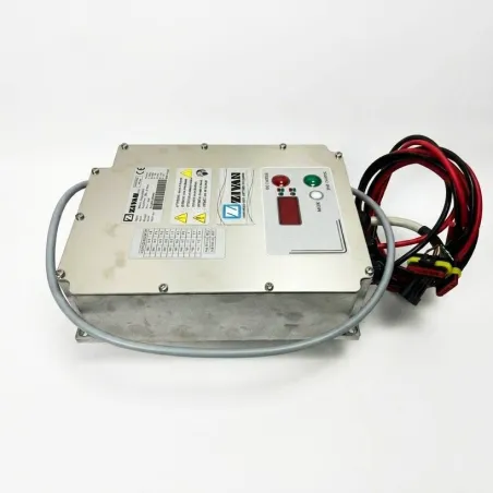 View of the ZIVAN SG3 96V onboard charger with IP65 sealed enclosure.