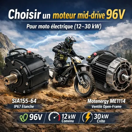 Vue principale : guide moteur mid-drive 96V moto